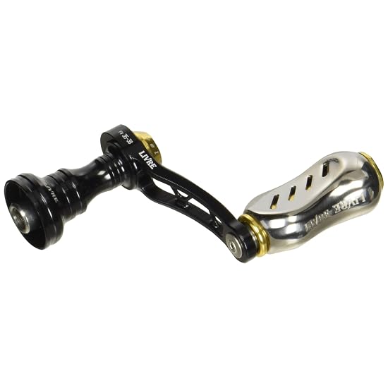 LIVRE Reel F.V35-38 S Handle Fino Knob for Daiwa (Black P + Gold G)