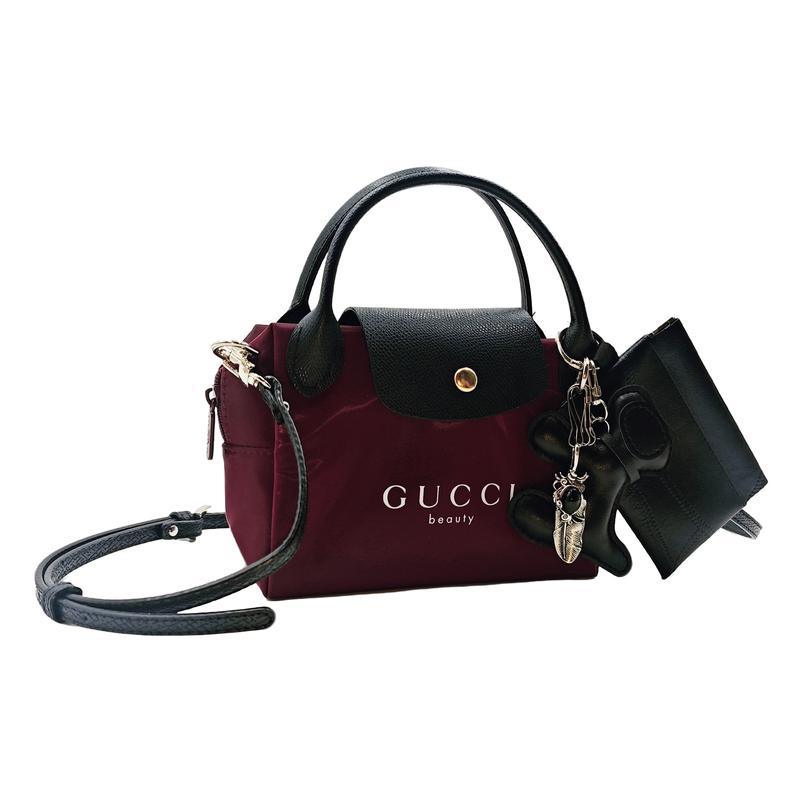 Gucci DIY Style Cosmetic Bag Canvas Handbag Crossbody Dustproof Storage Portable Scarlet Collection Renewal Scarlet Collection