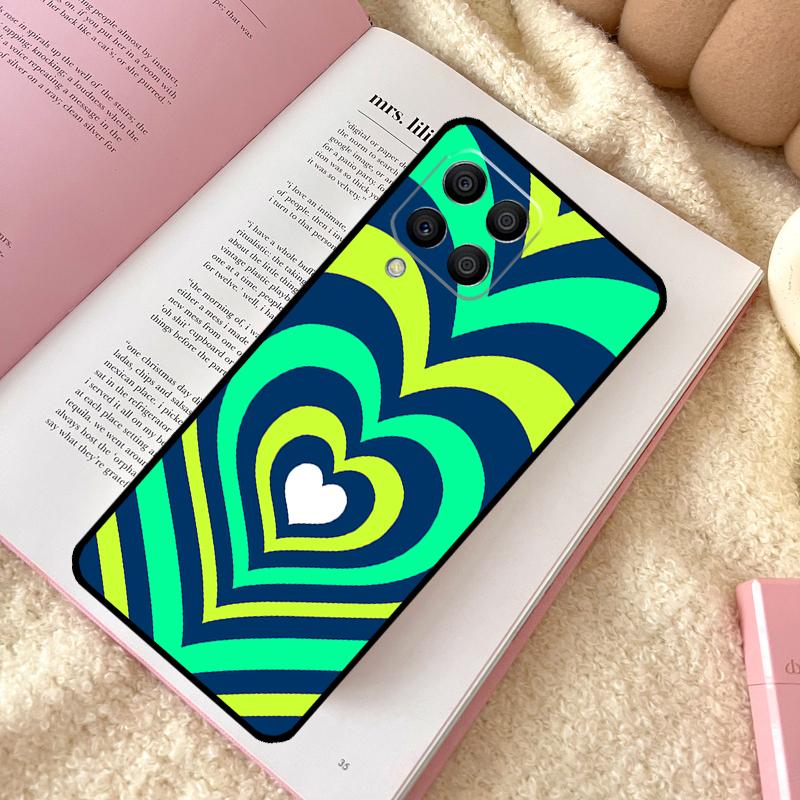 Latte Love Tunnel Brown Heart Case For Samsung Galaxy M12 M14 M11 M13 M15 M06 M16 M36 M56 M31 M53 M32 M52 M35 M55 M34 M54