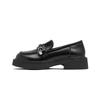 Augustine loafers women's 2025 new summer platform thick heel one pedal French single shoes British small leather shoes