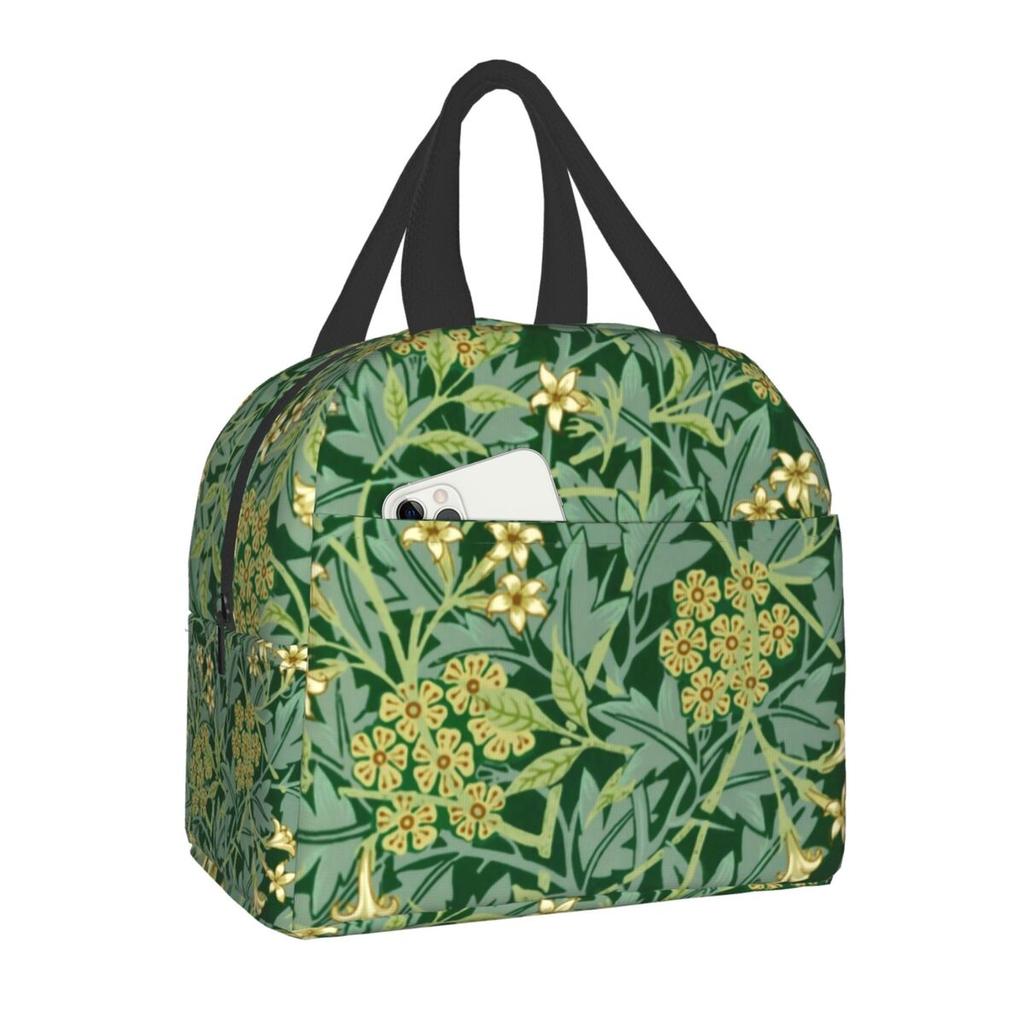 William Morris Compton Floral Pattern Lunch Box for Women Multifunction Cooler Thermal Food Insulated Lunch Bag Office Work