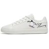 Slip Resistant Abrasion Resistant Low Top Skateboard Shoes Women's White Black 122028066-2
