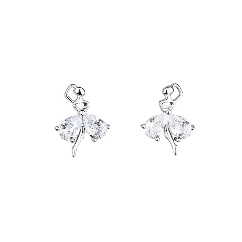 

Серьги-гвоздики Dream Ballet Dancer, женские японские и корейские роскошные элегантные серьги для танцующей девушки, серьги знаменитостей из Интернета