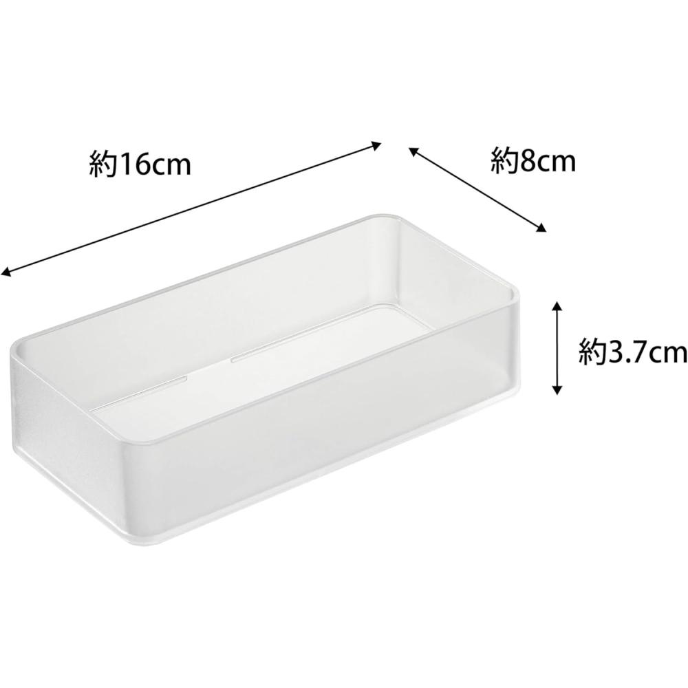YaMazaki Stacking Drawer Organizer Case M Set Of 2 White Approx. W8