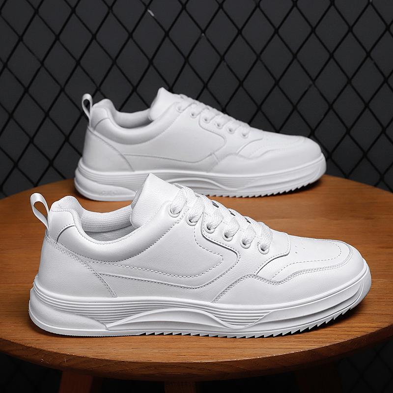MCTIN Couples Platform Shoes Casual Lace Up Shoes for Women Solid Color Walking Sneakers Men