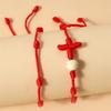2 Pcs/Set for Cross 7 Knots Red String Braided Bracelet Kabbalah Wristband Brace