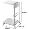 Work Table Wagon Side Table Wagon Tower Black with Casters Yamazaki Jitsugyo Low Side Table Wagon Magazine Rack Accessory Case Stylish Scandinavian