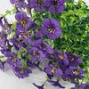 Yousheng 7 Stems Artificial Violets Flowers Faux Silk Violets Bouquet UV Resistant Outdoor Fake Bloom for Vase Home Garden Wedding Decor