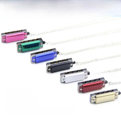Mini Children's Necklace Harmonica, 4-Hole 8-Note, Music Instrument Pendant Gift