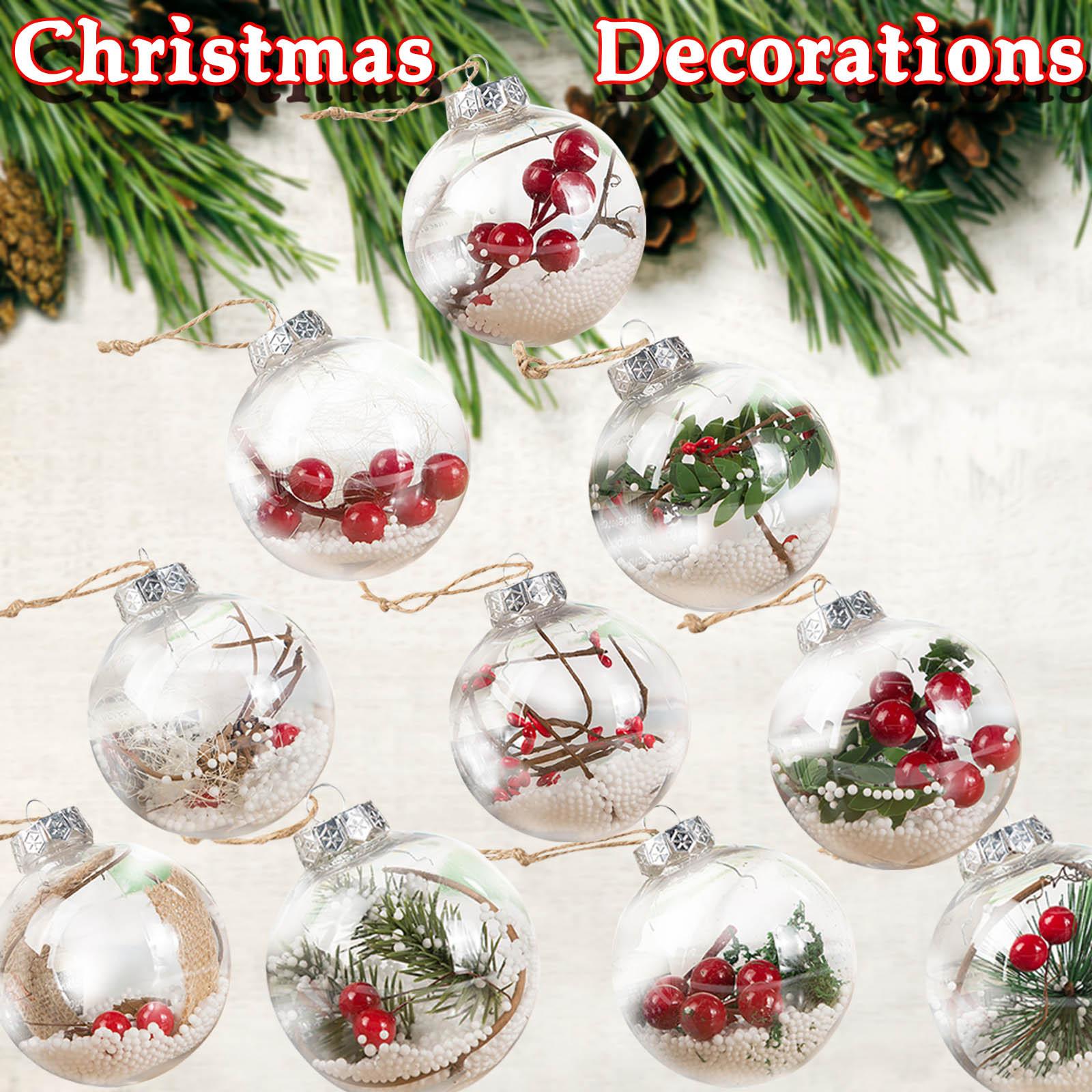 

Decoration Transparent Christmas DIYT Ball Festival Pendant Gift Hollow Ball