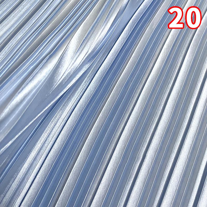 Pleated Satin Fabric By Meter for Needlework Dress Skirt Costume Clothes Diy Sewing Cloth Soft Glossy Smooth Plain White Pink