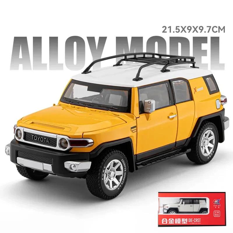 DYMNQM1 1:24 TOYOTA FJ Cruiser Alloy Car Model Diecast & Toy Metal Off-road Vehicles Car Model Sound and Light Simulation Childrens Gift