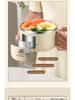 304 Stainless Steel Noodle Bowl with Lid: Large Capacity, Water-Draining for Dorm, Office, or Canteen