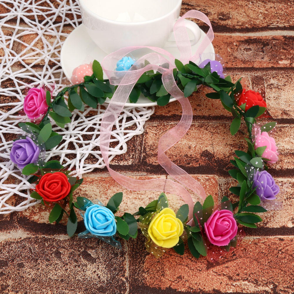 

Пов язка з квітковим вінком, головний убір, кільце для волосся, корейська дівчина Морі, корона, фотогірлянда