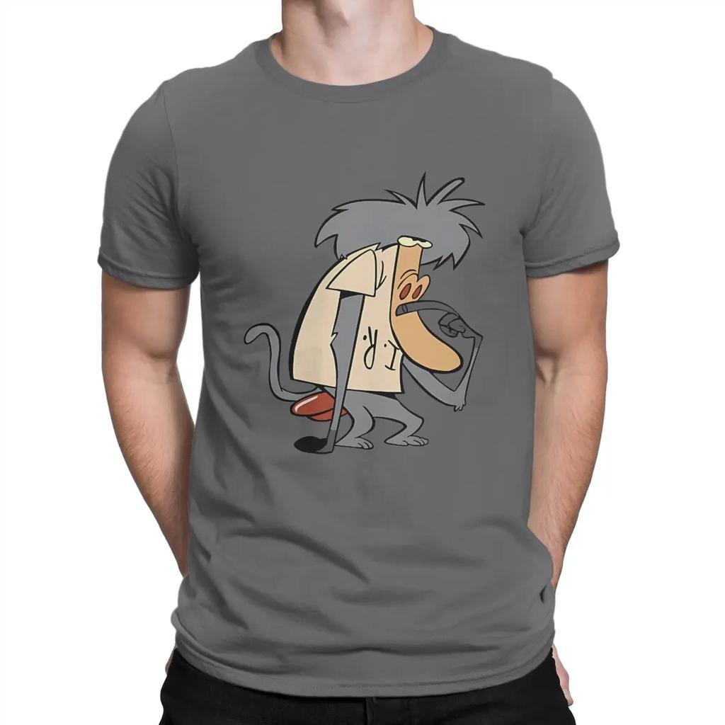 T-Shirt I R Baboon for Men Pure Cotton Humor harajuku men's t-shirts O Neck Cow And Chicken Cartoon Tees Short Sleeve Clothes