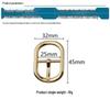 1-inch Die-cast Japanese Character Bag Strap Buckle - 2.5 Cm Inner Diameter, Japanese Style Hardware Accessory