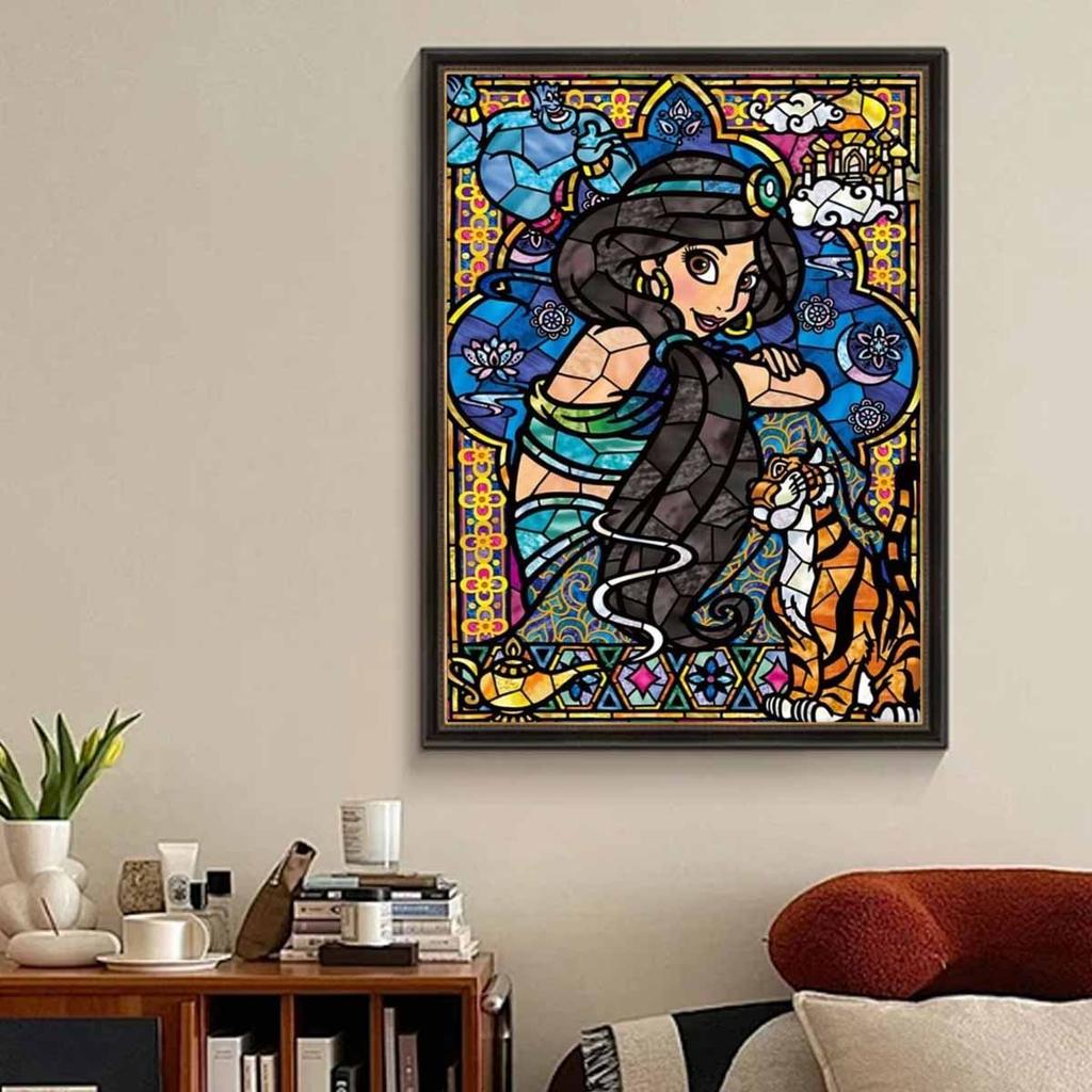 5D Diy Diamond Painting The Princess and The Tiger Full Drill Rhinestones Mosaic Embroidery Handmade Products Home Decor Gift