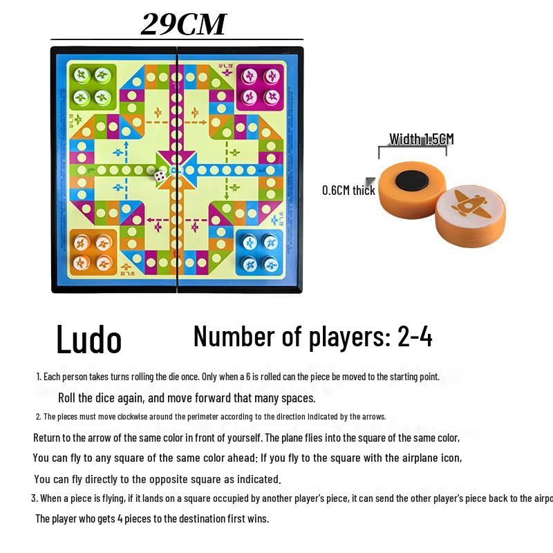 Mussels Magnetic Foldable Ludo Board Game Set