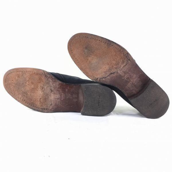 80s-90s Vintage YANKO Monk Strap Shoes Navy size 8.5EE 26.5 Men's(USED)