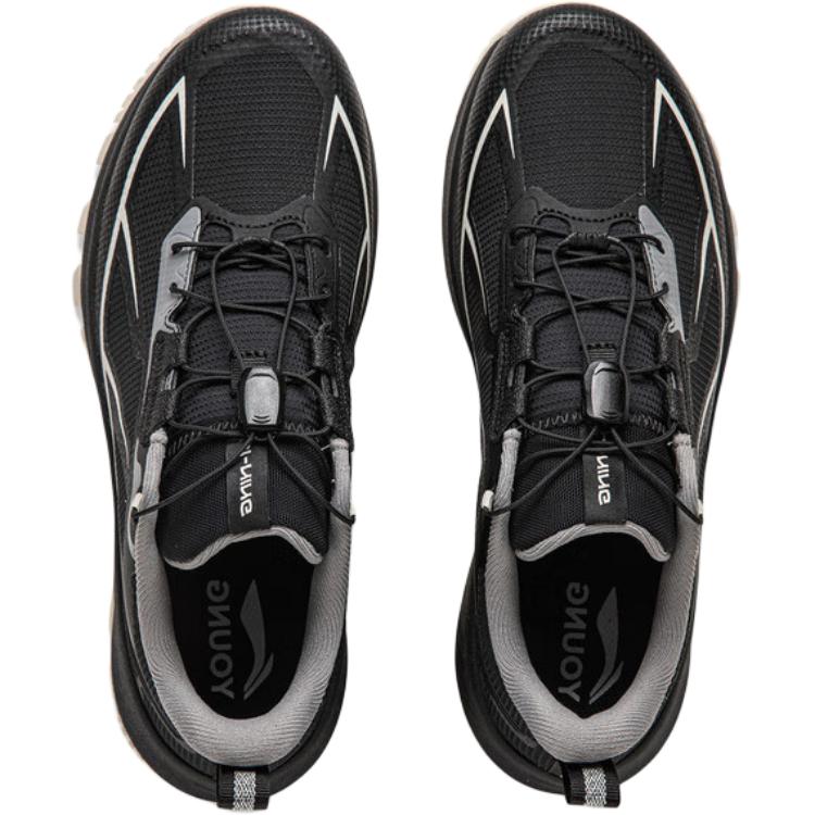 Li Ning Kids Outdoor Cloud Field Comfortable Non-Slip Wear-Resistant Low-Top Running Shoes Kids Sneaker Black YKFU104-1
