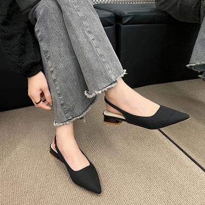 Women Summer New Fashion Elastic Strap Designer Sandals Womens Outdoor Sexy Pointed Toe Banquet Party High Heels Zapatilla Mujer