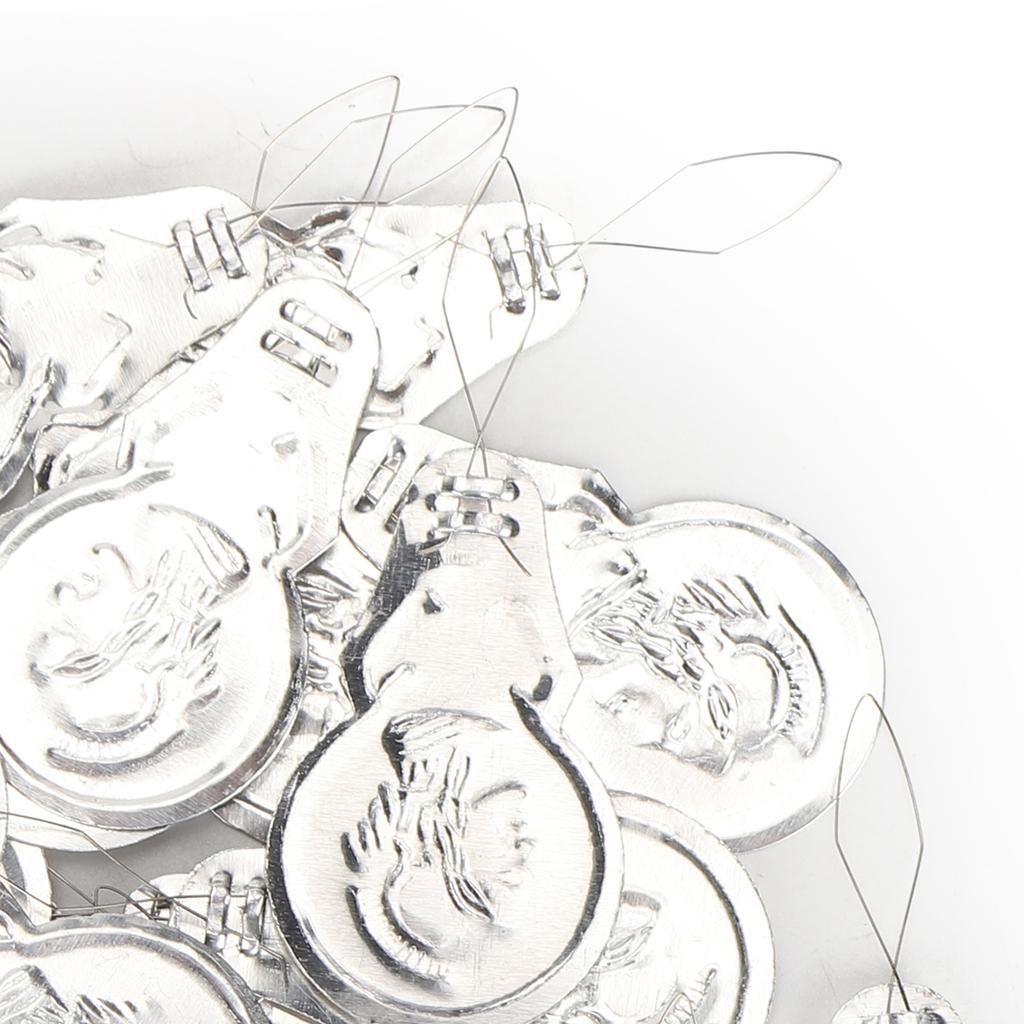 100Pcs   Needle Threader Aluminum Wire   CrossStitch Insertion Hand Machine Sewing Tool(Single   )