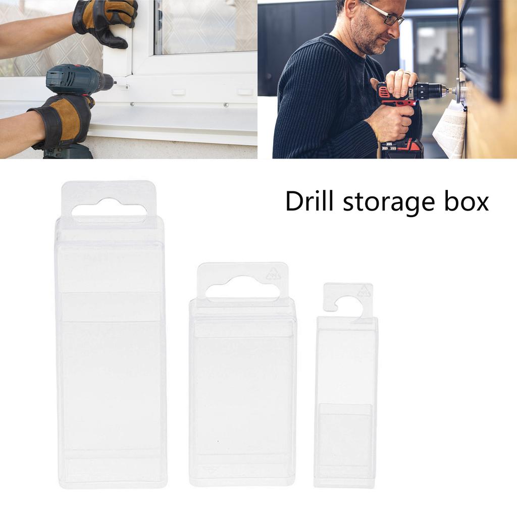 Transparent Plastic Drill Bit and Milling Cutter Storage Box with Telescopic Feature for Easy Organization and Access