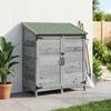 Garden Shed Gray 106.5 x 56 x 113.5 cm Solid Spruce Wood