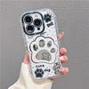 Niedliche Katzenkralle für IPhone16promax Creme Spiegel Handyhülle Ölgemälde für Apple15 Cartoon14
