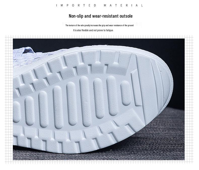 2022 Summer Women's Breathable Elastic Band Hand-Woven Casual Sports Flats