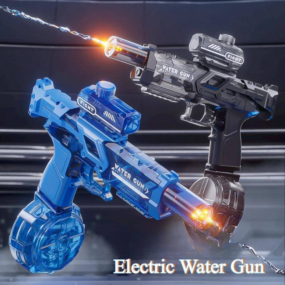 Simulated Flame Electric Water Gun With Sensor Light Children Summer Outdoor Beach Pool Toy High Pressure Automatic Watergun