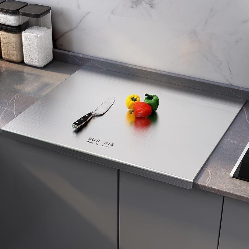 316 Stainless Steel Panel And Panel Cutting Board Kitchen Thickened Double-sided Extra Large Kneading Surface Cutting Board