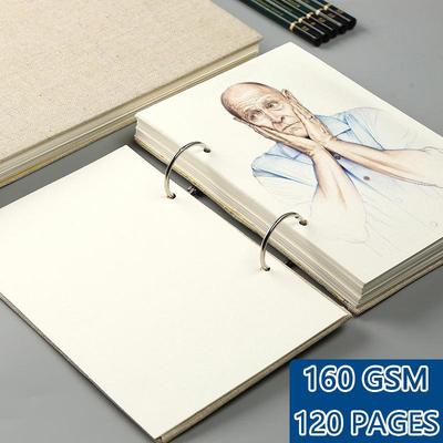 Album da schizzo 32K con copertina in lino, carta da 160 g/m²