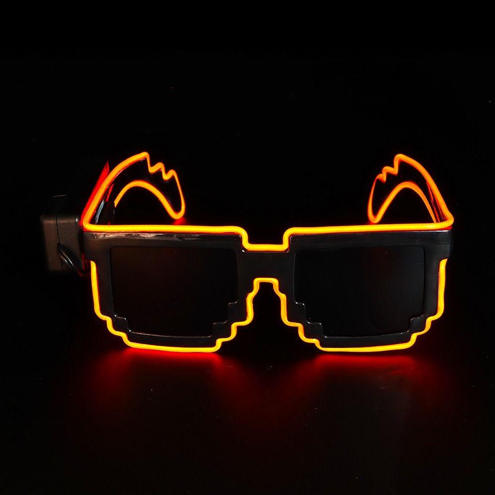 Halloween Christmas Birthday Mosaic LED Glasses Flashing Glasses  for Adult Kids