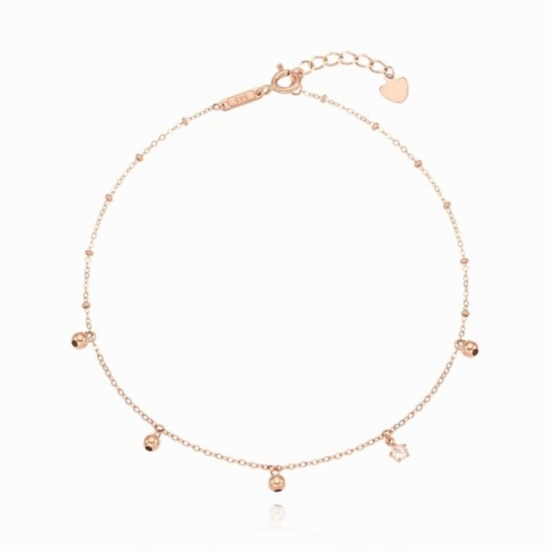 

miniGOLD Mini Gold Bling Ball Anklet FNKM4189 Gold_22