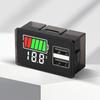 High-stability Digital Voltage Meter Dual-USB Voltmeter Battery Voltage Display Power-off Preservation for Motorbike Car