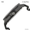 CREPHA Analog Waterproof Wristwatch with Urethane Men's Strap, Black, TS-AM304-WT