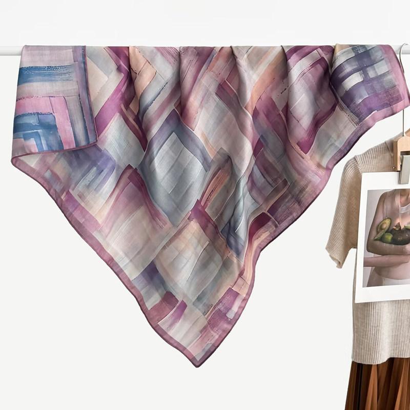 Polka dot double-sided heterochrome ethnic style retro 91 velvet large square scarf silk scarf women's spring and autumn warm shawl scarf scarf