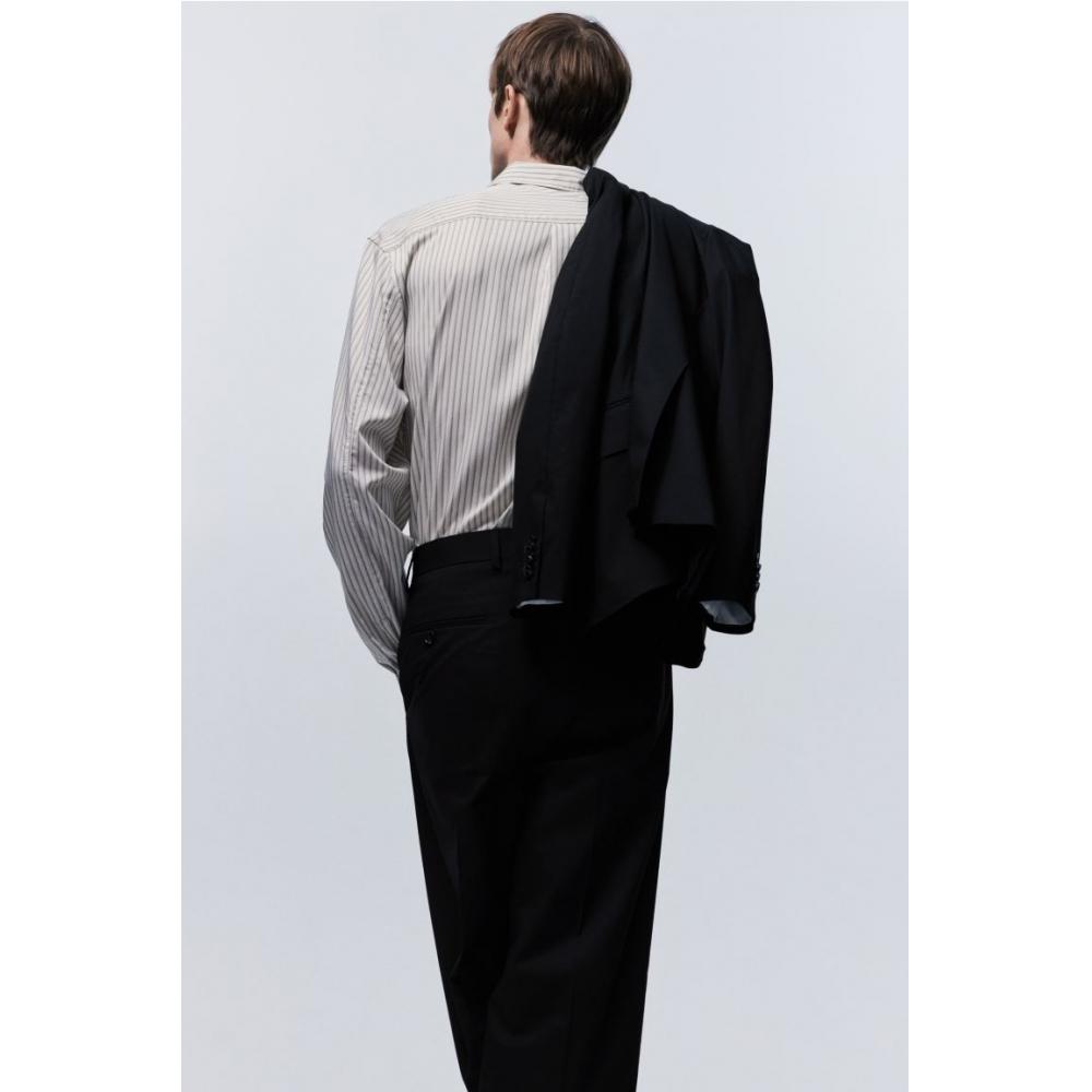 H M Suit Pants Relaxed Fit Black