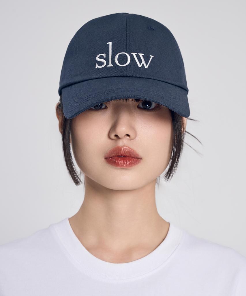 SLOW RECORD HOUSE Slow Cotton Ball Cap_Navy