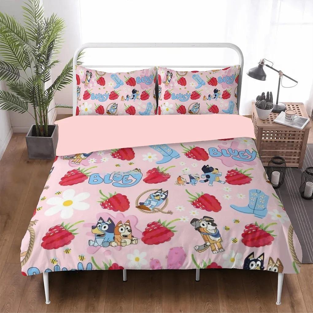 Cartoon Christine-Heler Bedding Sets Exquisite Bed Supplies Set Bluy Duvet Cover Bed Comforter Set Bedding Set Luxury Birthday