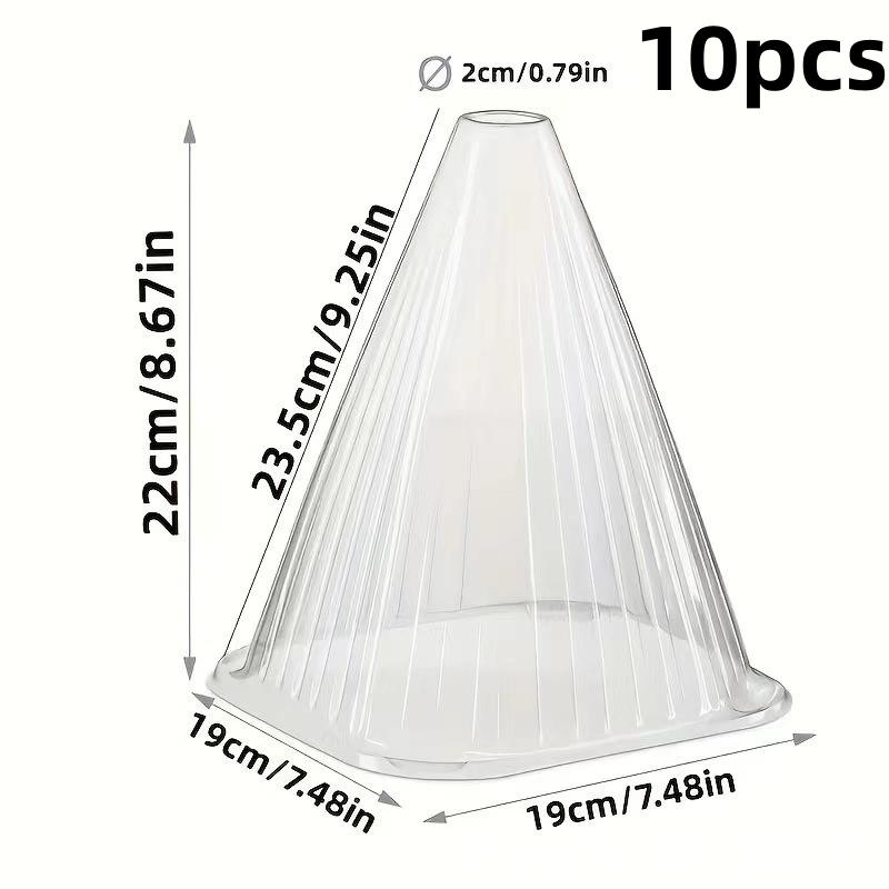 

10/30 шт. колпачки для растений, прозрачные садовые колпаки, многоразовые колпачки для детской комнаты 10-pcs прозрачный