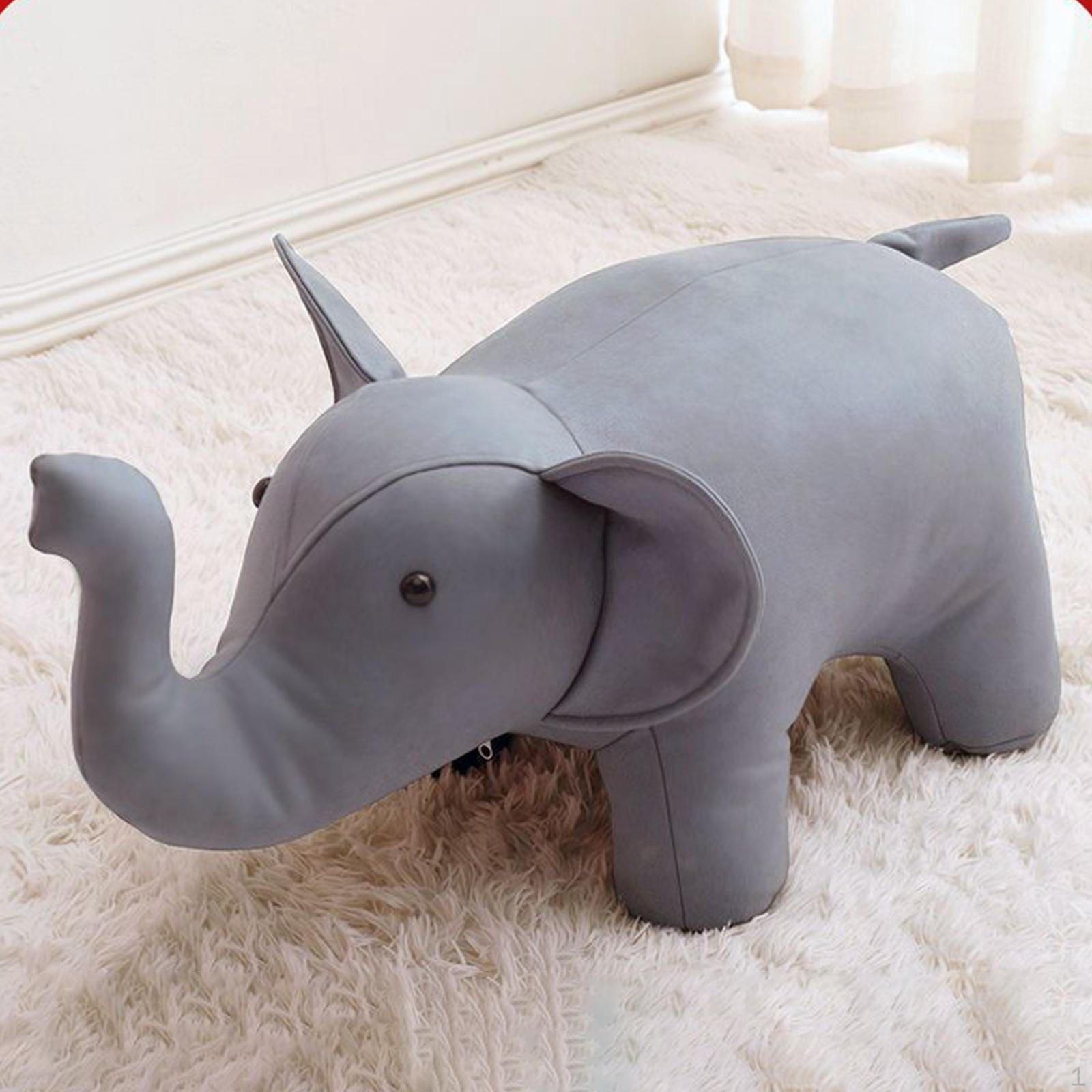

Пуф зі стильними дерев яними ніжками Gray elephant