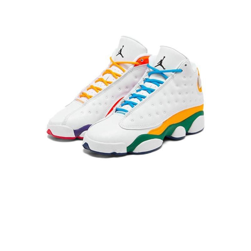 Air Jordan 13 Retro GS Белый Черный Фиолетовый Оранжевый CV0785-158 36