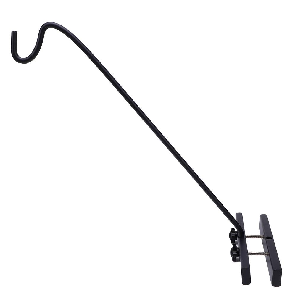 Deck Bird Feeder Hanger Heavy Duty Steel 360 Degree Rotating Hook Extension Pole for Flower Basket Decorative Light