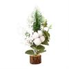Mini Artificial Christmas Tree With Red Berries Pine Cone Holiday Tabletop Ornaments Home Small Party Supplies