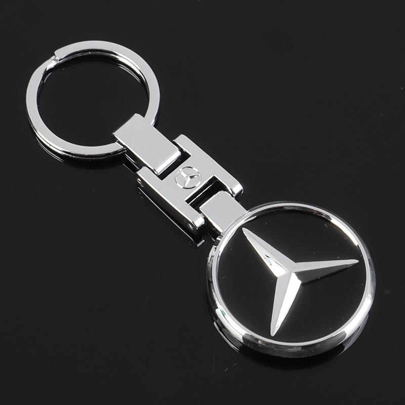 XUV2 1PCS High Quality Metal Car Logo Keychain For Mercedes Benz AMG W205 C300 W203 W206 W169 W176 LKYSH-BECHI Interior Mouldings