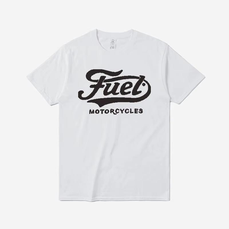 

Fuel Label Tshirt Motorcycle Print Tshirt Summer Luxury Cotton Tshirts for Unisex and Women vintage aesthetic clothes S
