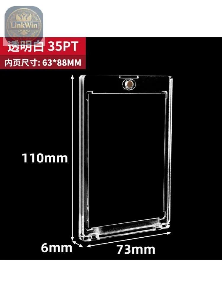 35PT Magnetic Card Case Transparent, Rigid Card Holder Protector for Pokémon, Anime and K-Pop Game and Collectible Cards