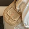 Women's 2026 Summer New Straw Woven Bag Casual Vacation Style Versatile Shoulder Underarm Saddle Bag Large Capacity Beach Bag